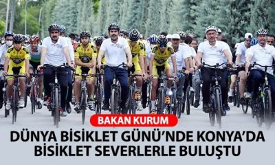Bakan Kurum Dünya Bisiklet Günü’nde Konya’da Bisiklet Severlerle Buluştu