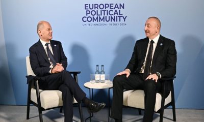 İlham Aliyev Oxford’da Almanya Başbakanı Olaf Scholtz ile görüştü