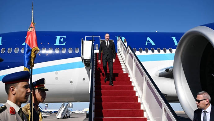 Ilham Aliyev arrived in Egypt for working visit
